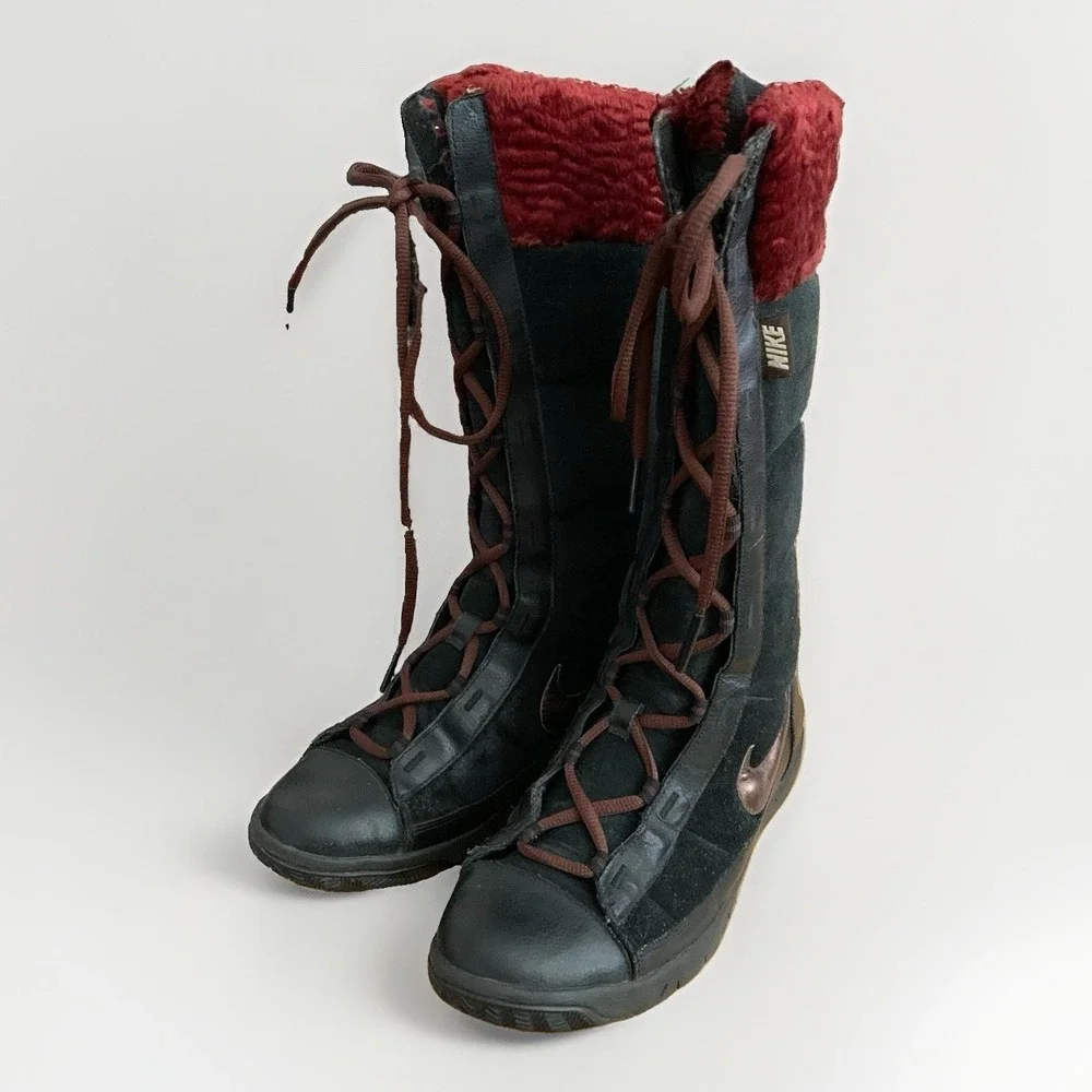 Nike Y2K Winter High Tall Suede Sneaker Boots Women's Sz 8